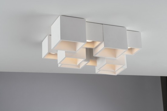 LUCE Design Foster Deckenleuchte 5fach GU10 Weiss,