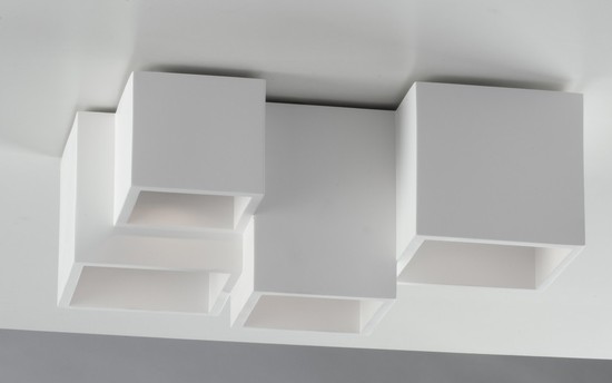LUCE Design Foster Deckenleuchte 5fach GU10 Weiss,