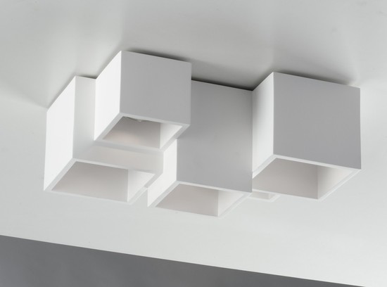 LUCE Design Foster Deckenleuchte 5fach GU10 Weiss,