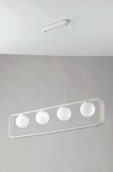 LUCE Design Roxy Pendelleuchte 4fach G9 Weiß