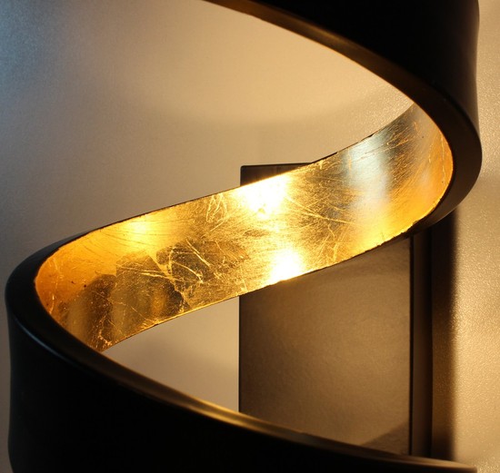 LUCE Design Helix LED Wandleuchte 2fach 3000 K 6W Schwarz, Gold
