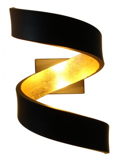 LUCE Design Helix LED Wandleuchte 2fach 3000 K 6W Schwarz, Gold