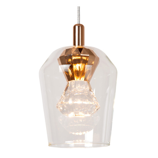Lucide BERLIANE LED Pendelleuchten 4W dimmbar Warmweiss Modern Transparent 65-164,5cm 00430/04/60