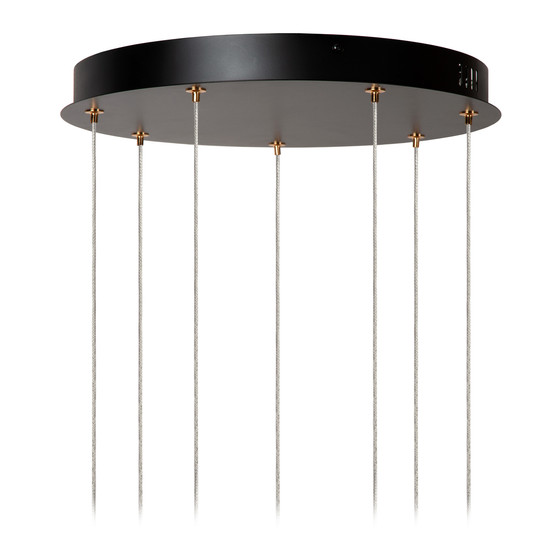 Lucide BERLIANE LED Pendelleuchten 7-fach 3,8W dimmbar Warmweiss Modern Transparent 65-164,5cm 00430/28/60