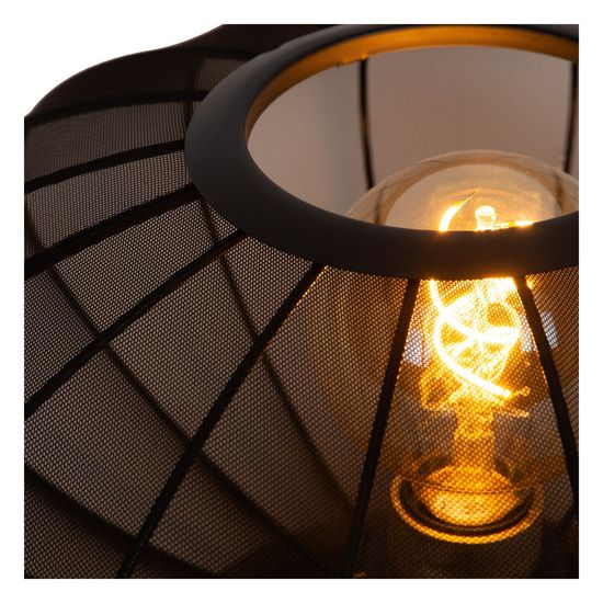 Lucide CORINA Tischlampe E27 Schwarz, Mattes Gold, Messing 03547/40/30