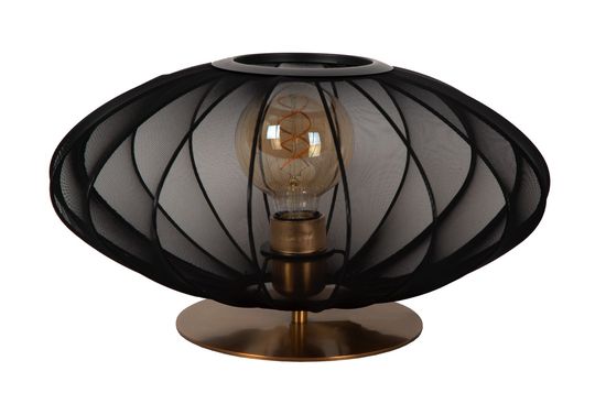 Lucide CORINA Tischlampe E27 Schwarz, Mattes Gold, Messing 03547/40/30