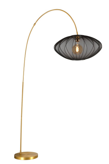 Lucide CORINA Stehleuchte E27 Schwarz, Mattes Gold, Messing 03747/60/30