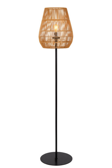 Lucide NERIDA Stehleuchte E27 Natürlich, Schwarz IP44 03845/81/72