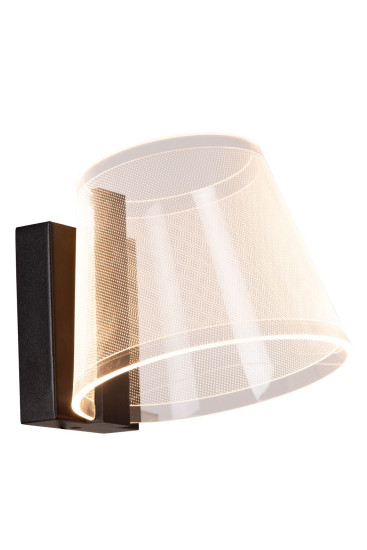 Lucide KORGIS LED Wandleuchte 10W Transparent, Schwarz IP44 04213/10/30