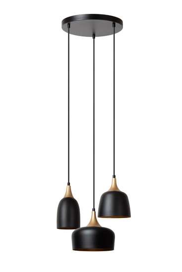 Lucide CHAYANNE E14 Pendelleuchten 3-fach Modern Schwarz 90-156,5cm 05446/13/30