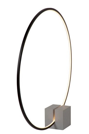 Lucide CIRKELIS LED Tischlampe 24W dimmbar Warmweiss Modern Schwarz 05555/24/30