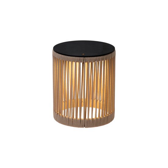Lucide PINGI LED Tischlampe 3W dimmbar IP44 Warmweiss Modern Taupe 06822/37/41