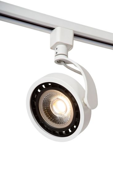 Lucide TRACK DORIAN Schienenstrahler 1-Phasen Stromschienensystem GU10 ES111 360° drehbar Weiß 09954/01/31