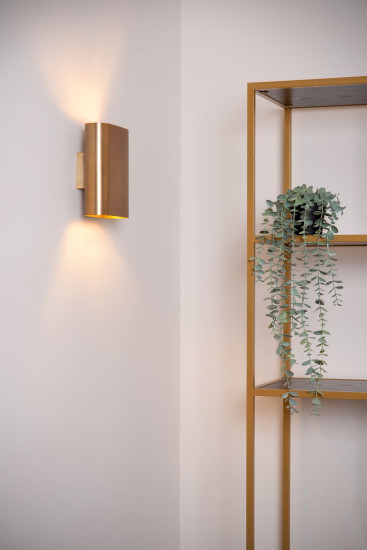 Lucide OVALIS Wandleuchte 2x E14 Mattes Gold, Messing 12219/02/02