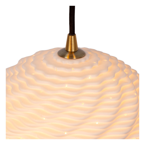 Lucide BINA MULTI PENDEL E27 Pendelleuchten 3-fach Retro Weiß 70-145,7cm 13451/03/31