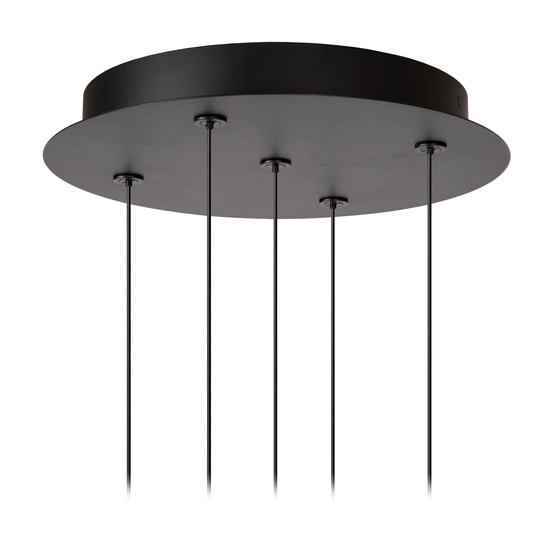 Lucide KLIGANDE LED Pendelleuchten 5-fach 8W dimmbar Warmweiss Modern Schwarz 70-150cm 13496/36/30