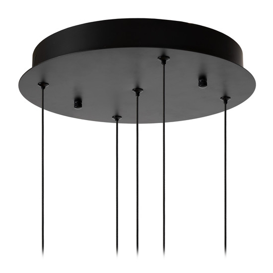Lucide SENTUBAL LED Pendelleuchten 5-fach 5,2W dimmbar Warmweiss Modern Schwarz 70-150cm 13498/24/30