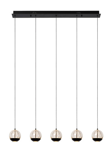 Lucide SENTUBAL LED Pendelleuchten 5-fach 5,3W dimmbar Warmweiss Modern Schwarz 70-150cm 13498/25/30