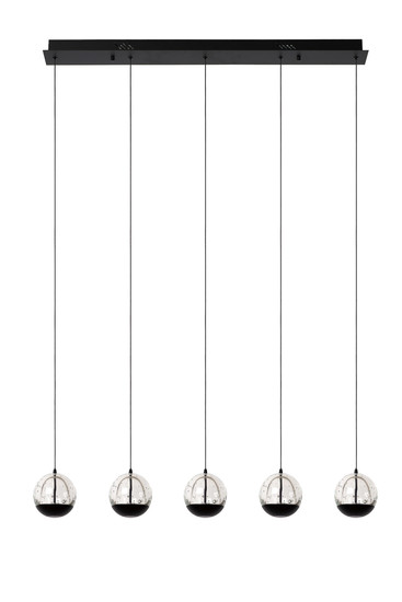 Lucide SENTUBAL LED Pendelleuchten 5-fach 5,3W dimmbar Warmweiss Modern Schwarz 70-150cm 13498/25/30
