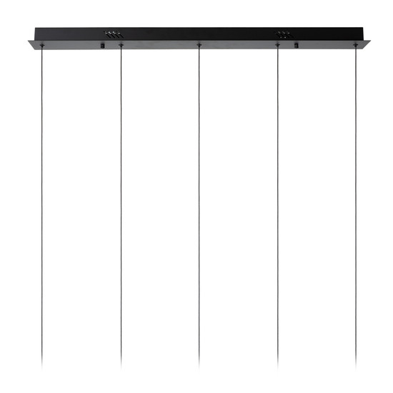 Lucide SENTUBAL LED Pendelleuchten 5-fach 5,3W dimmbar Warmweiss Modern Schwarz 70-150cm 13498/25/30