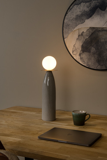 Lucide FIGARO G9 Tischlampe Modern Grau 13544/45/36