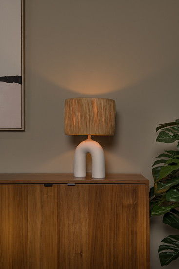Lucide RONDA E27 Tischlampe Skandinavisch Weiß 13553/44/31