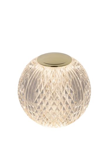 Lucide CINTRA LED Tischlampe 3-Stufen-Dimmer 2W dimmbar Transparent, Mattes Gold, Messing 95Ra 13599/02/60