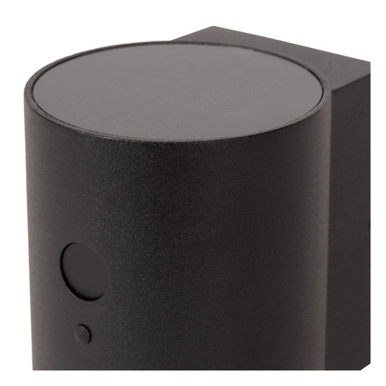 Lucide PERTH LED Wandleuchte 1W dimmbar IP65 Steuerbare Lichtfarbe Modern Schwarz 15817/01/30