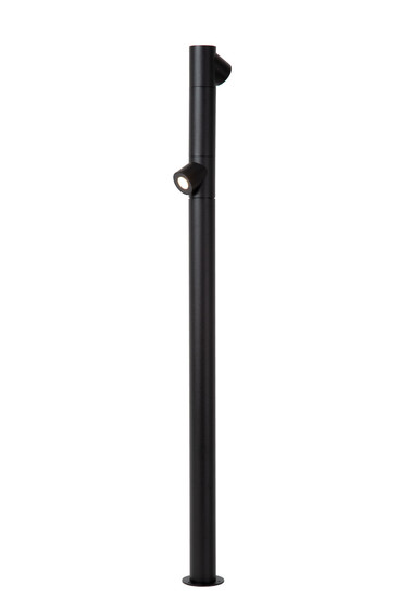 Lucide IBAMBA LED Pollerleuchte 2-fach 6W IP65 Warmweiss Modern Schwarz 15850/10/30