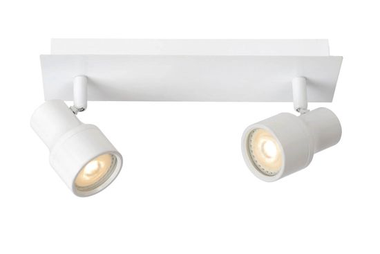 Lucide SIRENE-LED LED Deckenleuchte 2x GU10 2x 5W dimmbar 360° drehbar Weiß IP44 17948/10/31