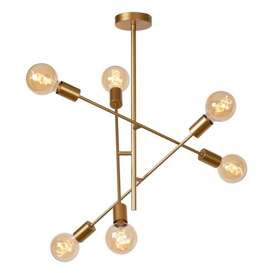 Lucide LESTER Deckenleuchte 6x E27 drehbar Mattes Gold, Messing 21119/06/02