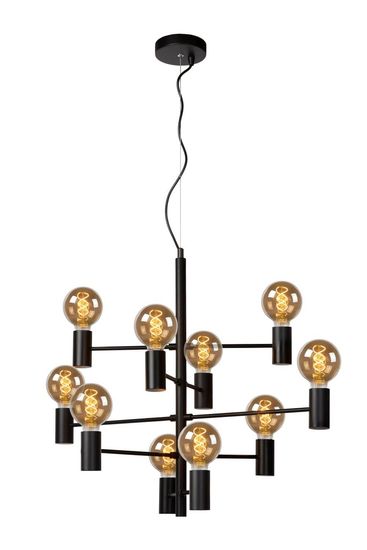 Lucide LEANNE Pendelleuchte 10x E27 Schwarz 21421/10/30