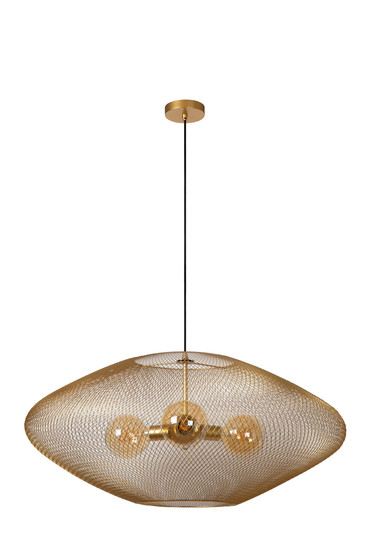 Lucide MESH E27 Pendelleuchten 3-fach Vintage Mattgold 80-500cm 21423/88/02