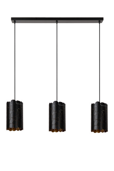 Lucide ALMELO E27 Pendelleuchten 3-fach Modern Schwarz 60-150cm 21434/03/30