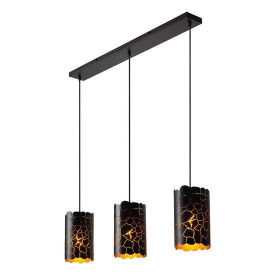 Lucide ALMELO E27 Pendelleuchten 3-fach Modern Schwarz 60-150cm 21434/03/30