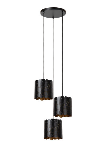 Lucide ALMELO E27 Pendelleuchten 3-fach Modern Schwarz 60-165cm 21434/13/30