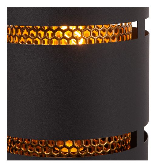 Lucide ROSAS Tischlampe E27 Schwarz, Mattes Gold, Messing 21533/01/30