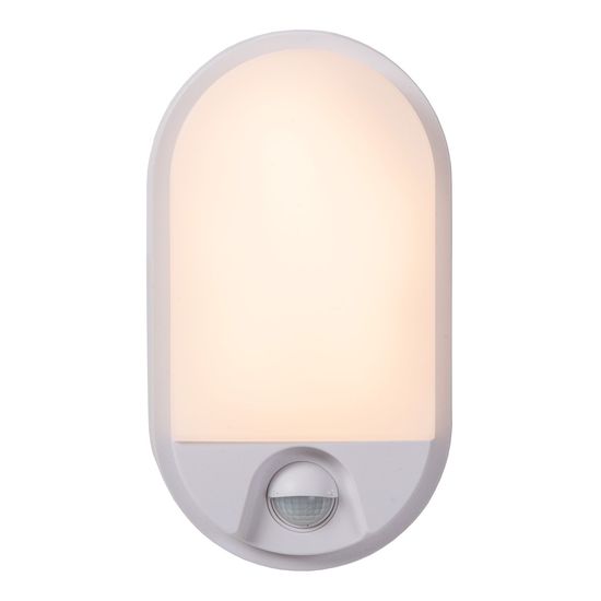 Lucide HUPS IR LED Wandleuchte 10W Weiß, Opal Sensor IP54 22863/10/31