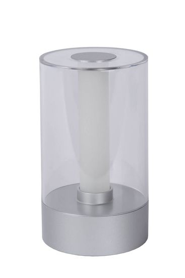 Lucide TRIBUN LED Tischlampe 3-Stufen-Dimmer 2,5W dimmbar Chrom Matt, Transparent 26501/03/12