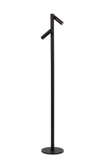 Lucide ANTRIM LED Stehlampe Mit Leselampe 2-fach 2,2W dimmbar IP54 Warmweiss Modern Schwarz 27703/04/30