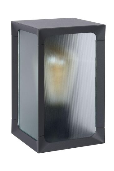 Lucide CAGE LED Außen-Wandleuchte E27 18W Anthrazit, Opal IP44 27804/01/29