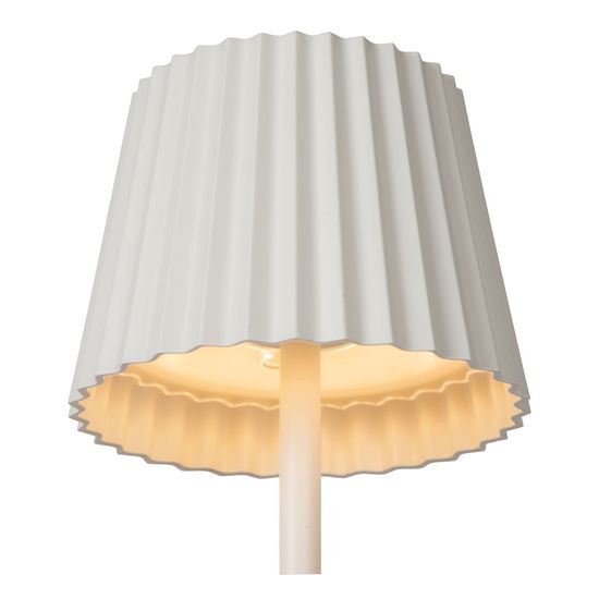 Lucide JUSTINE LED Tischlampe 2W dimmbar Weiß IP54 27889/02/31