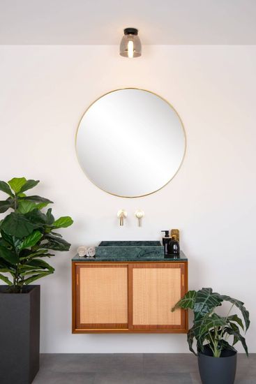 Lucide TYLER Deckenleuchte G9 Schwarz, Rauchfarbe Grau IP44 30164/01/30