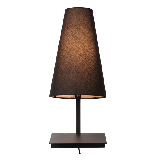 Lucide GREGORY Wandleuchte E27 USB Aufladung Schwarz 30295/01/30