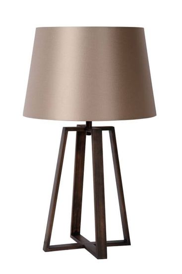 Lucide COFFEE Tischlampe E27 Rostfarbe, Holz 31598/81/97