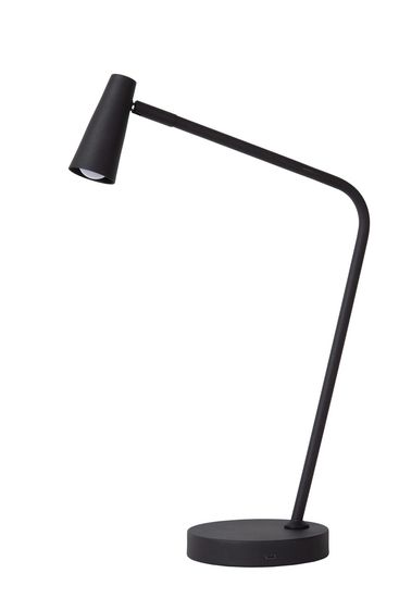 Lucide STIRLING LED Tischlampe 3-Stufen-Dimmer 3W dimmbar 360° drehbar Schwarz 36620/03/30