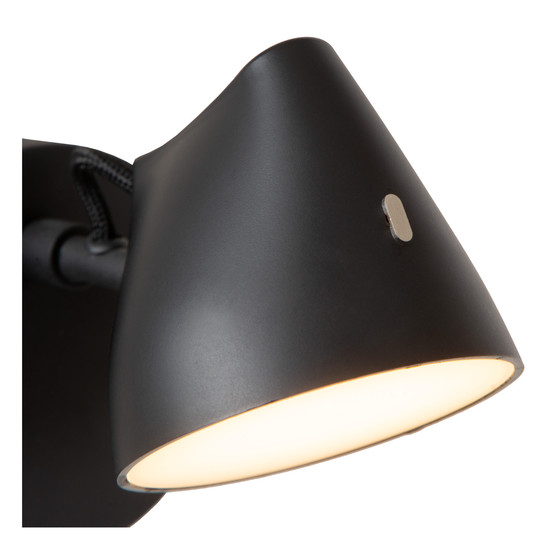 Lucide MILNE LED Wandleuchte 8W dimmbar Warmweiss Modern Schwarz 44216/08/30