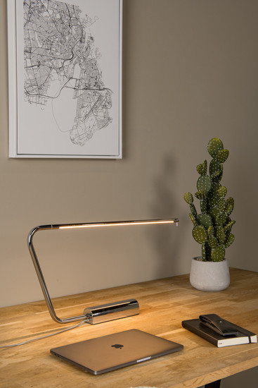 Lucide MADISON LED Schreibtischlampe 9W dimmbar Steuerbare Lichtfarbe Modern Chrom 44503/06/11