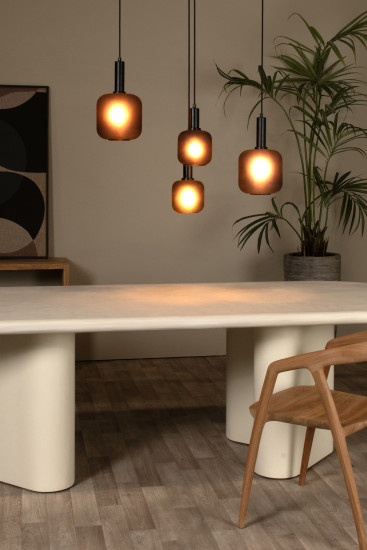 Lucide ELOISE MULTI PENDEL E27 Pendelleuchten 4-fach Modern Schwarz 70-150cm 45405/04/30
