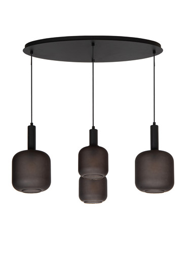 Lucide ELOISE MULTI PENDEL E27 Pendelleuchten 4-fach Modern Schwarz 70-150cm 45405/04/30